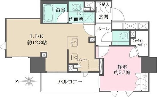 プラウドタワー栄の物件間取画像