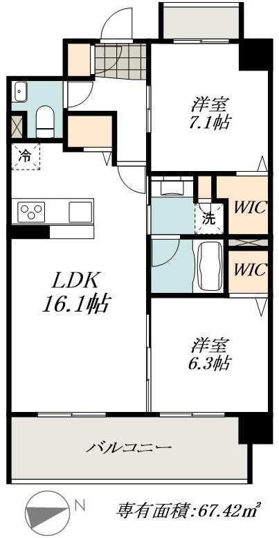 クオリア覚王山の物件間取画像