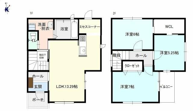 （仮称）岩塚町林高寺東ＫＯＤＡＴＥＸIV－Ｃの物件間取画像