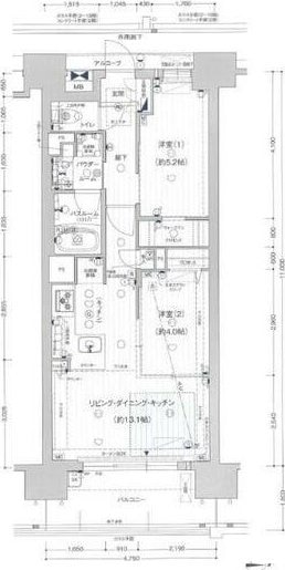 プレサンスロジェ鶴舞公園の物件間取画像