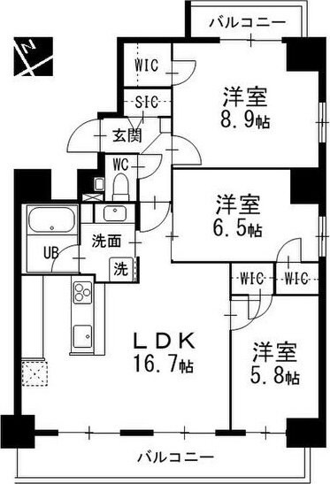 メイプルグラン本山の物件間取画像