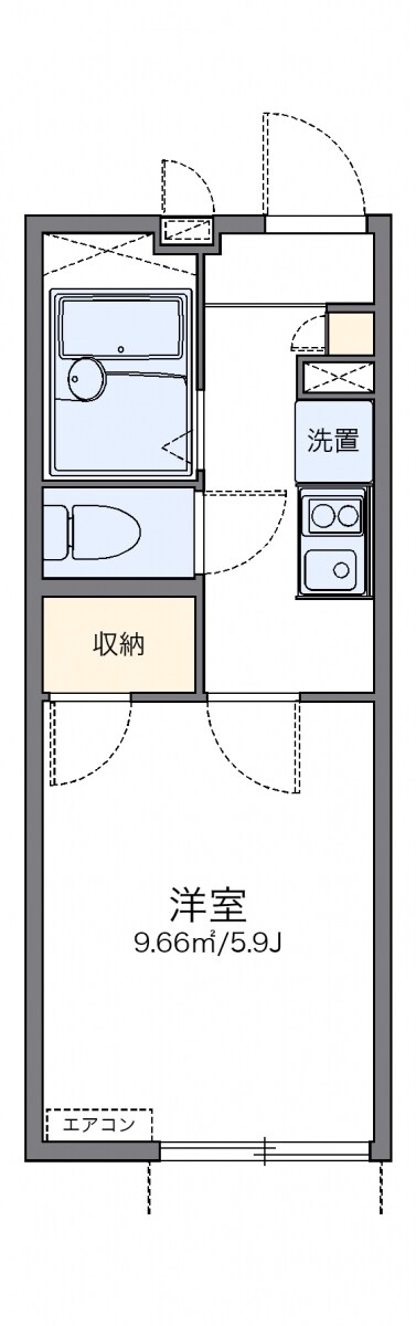 レオパレスマリンドゥシャンスの物件間取画像