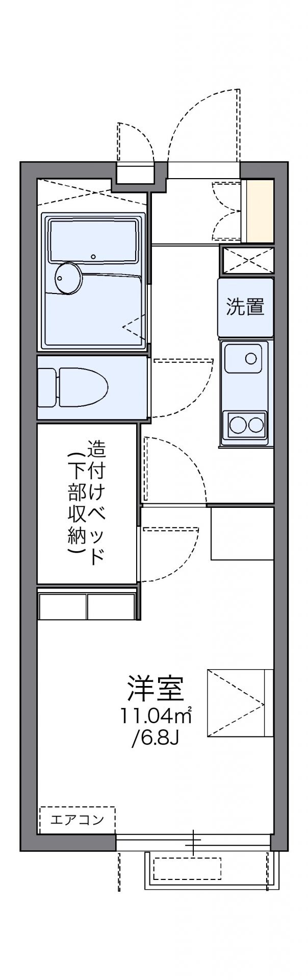 レオパレスサンフラワーＡの物件間取画像