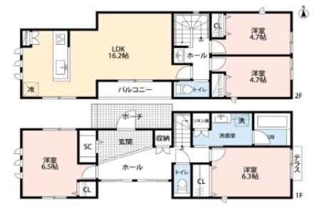 井の頭３丁目戸建て　A棟の物件間取画像