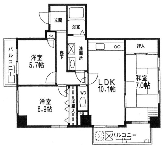 サンヴェリー真野の物件間取画像