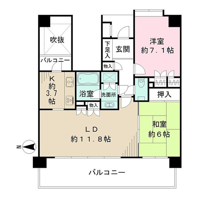 ファミールグラン高井戸デュープレックスの物件間取画像