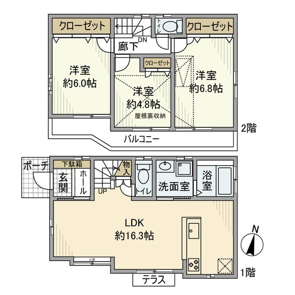 深大寺戸建の物件間取画像