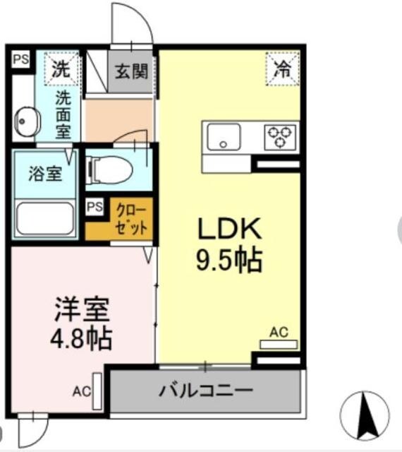 上町DKハイムの物件間取画像