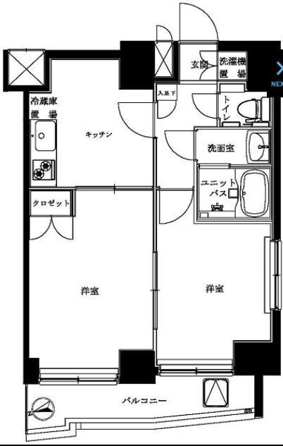 ルーブル北新宿の物件間取画像