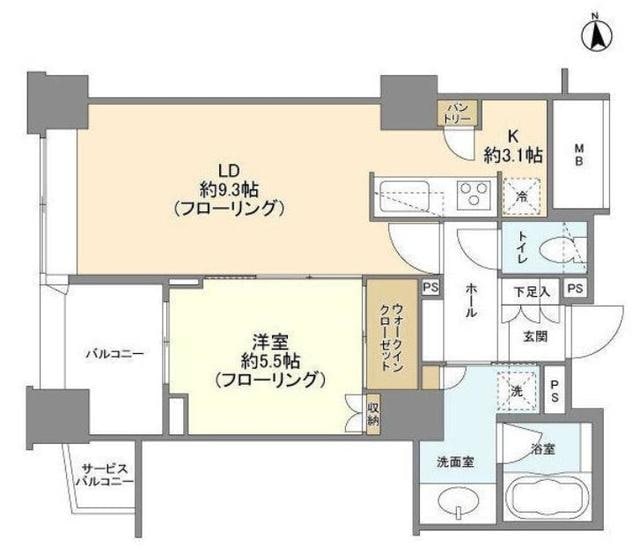 新宿山吹アインスタワーの物件間取画像