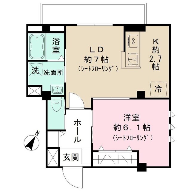 パークサイド明治アネックスの物件間取画像