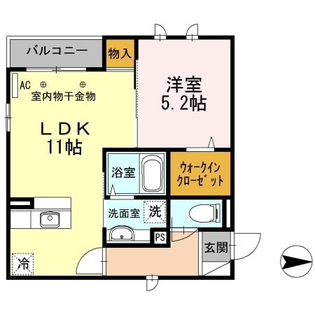 クレールＢの物件間取画像