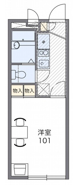 レオパレス中里の物件間取画像