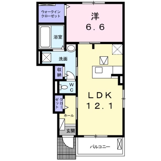 コリーヌメゾンAの物件間取画像