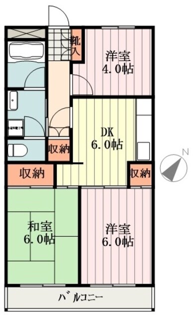 梨の木ハイツの物件間取画像