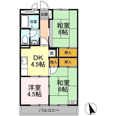 中野ハイムの物件間取画像