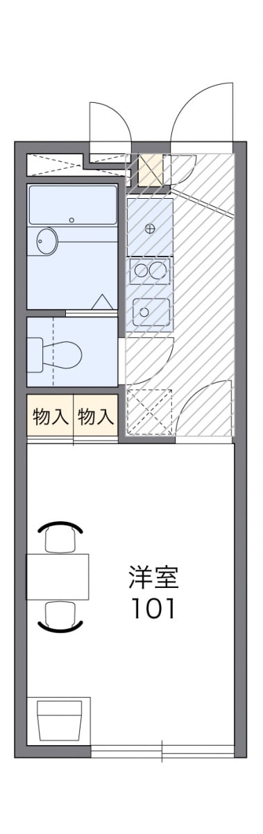 レオパレス中央の物件間取画像