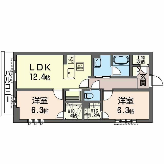 リラフォレスト西立川の物件間取画像