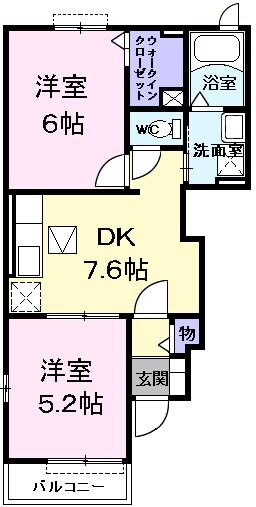 リバーサイドＫＡの物件間取画像