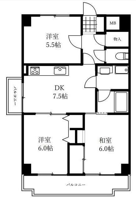 エクセル立川の物件間取画像