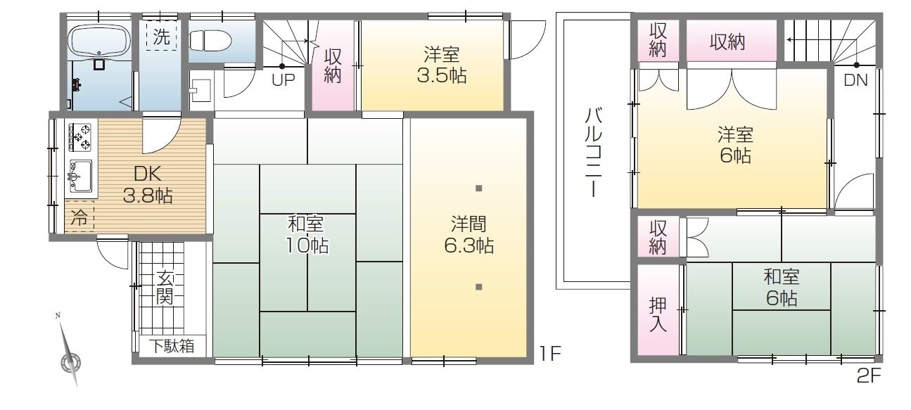 立川市錦町5丁目戸建の物件間取画像