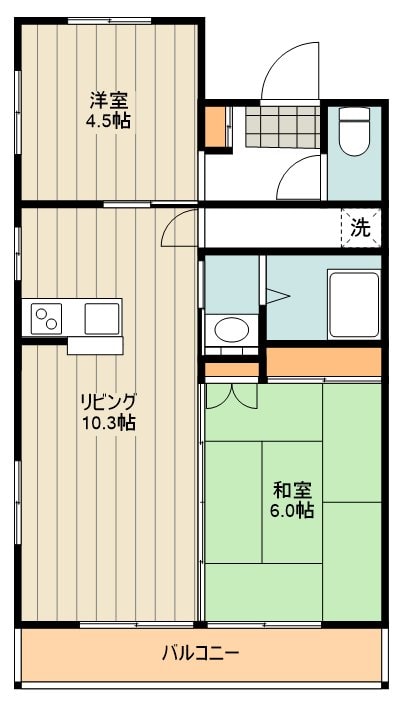 セントラルハイツ霞Bの物件間取画像