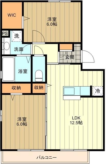 プレジールの物件間取画像