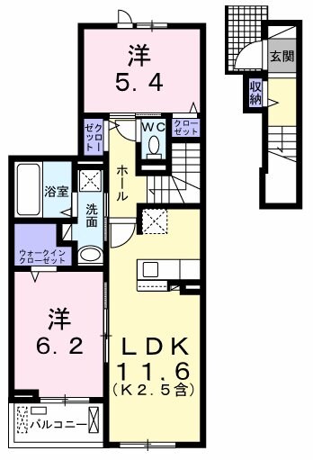 フェリス　ソレアードIIの物件間取画像