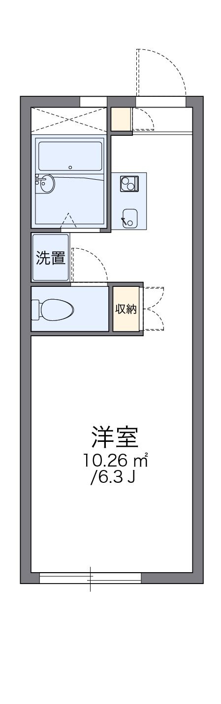 レオパレス新町Ａの物件間取画像