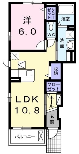 メゾン　ドゥ　ソレイユの物件間取画像