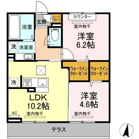 ＢＬＥＳＳ昭島　Ａの物件間取画像