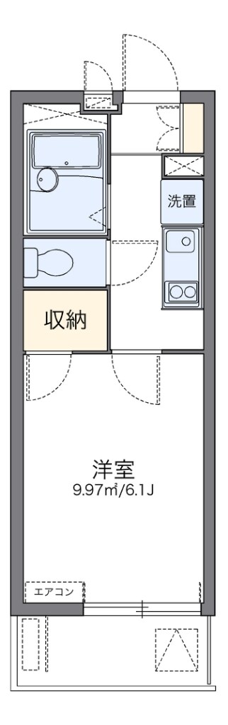 レオパレスＡＳＡＢＡIIの物件間取画像