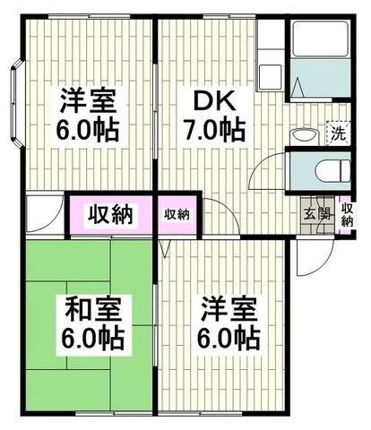 サンビレッジ湘南Ａ棟の物件間取画像