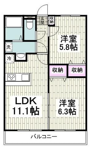 フェアグレイスの物件間取画像