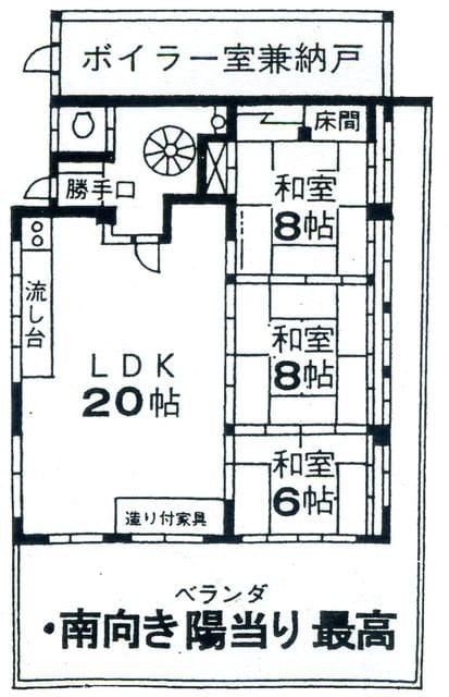 三浦海岸豪邸貸家の物件間取画像