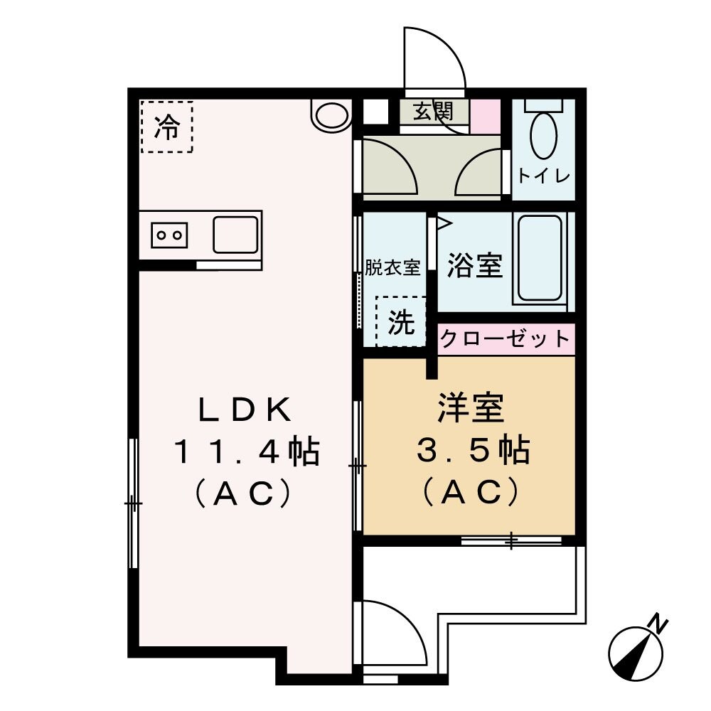 ブリリアンス根岸の物件間取画像