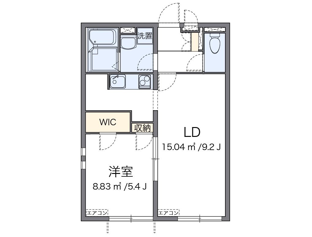 クレイノ桜山の物件間取画像