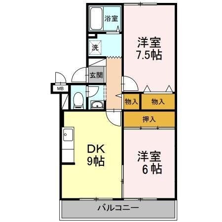 ピアエスポワールの物件間取画像