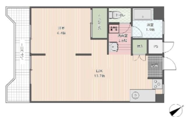 鶴見橋ハイツ(ツルミバシハイツ)の物件間取画像