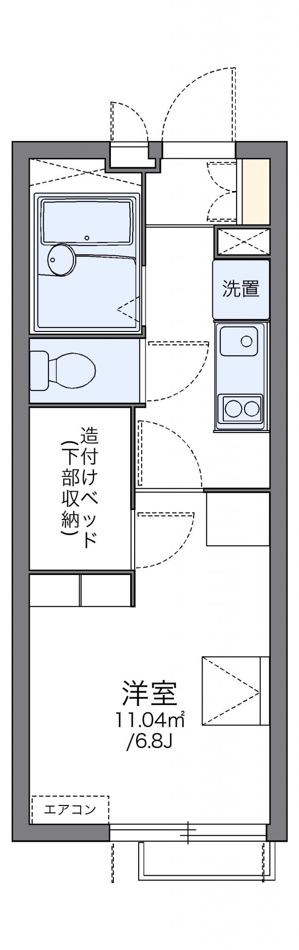 レオパレス華みずきIV号館の物件間取画像