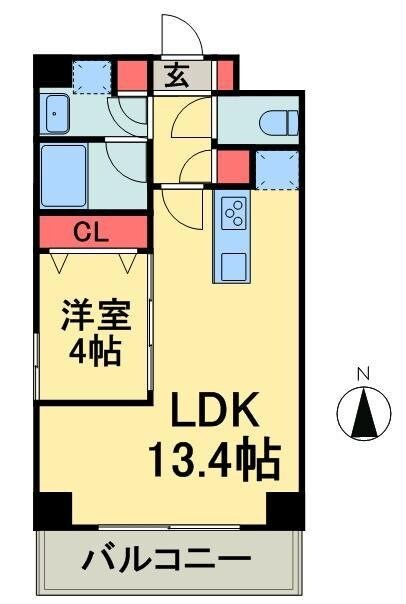 アスール菊川の物件間取画像