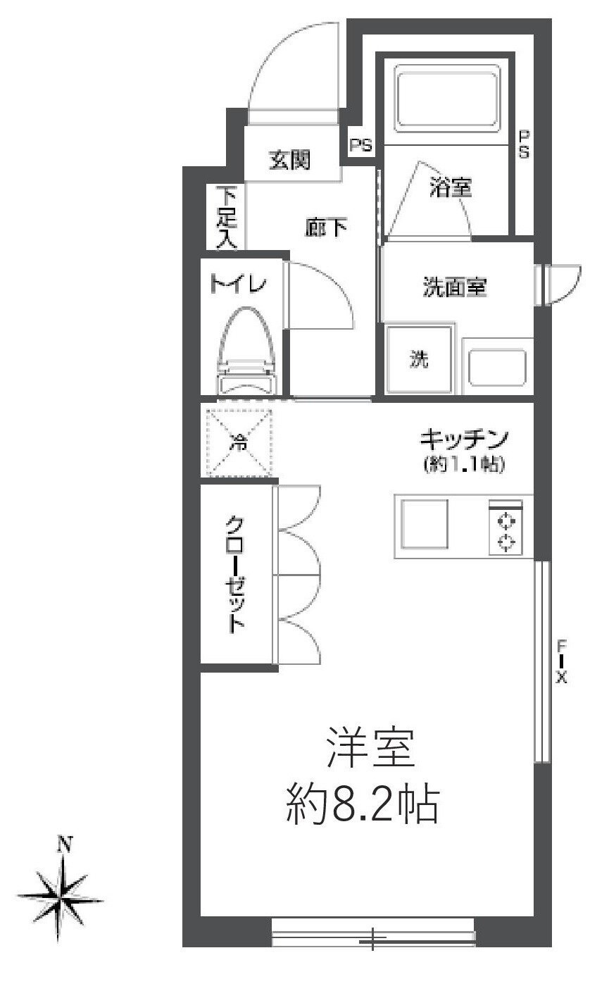 プラティーク森下の物件間取画像