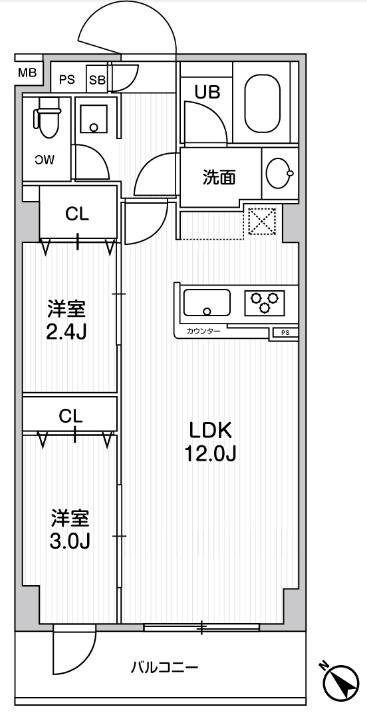 ドゥーエ曳舟の物件間取画像