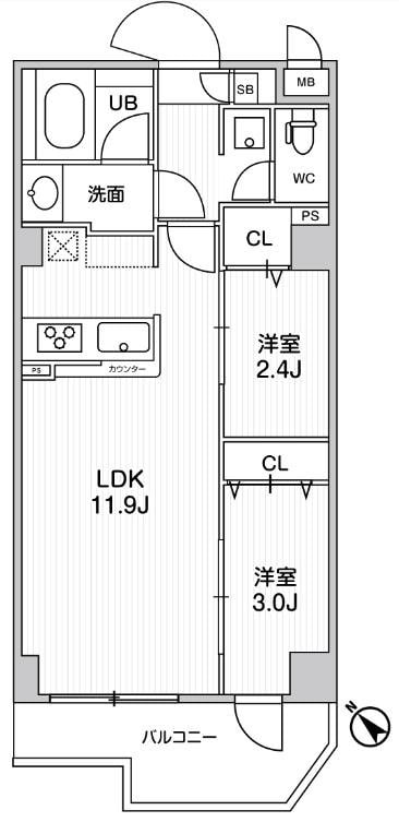 ドゥーエ曳舟の物件間取画像