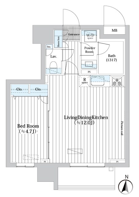 Ｌ・ＢＡＳＥ押上Ｎｏｒｔｈの物件間取画像