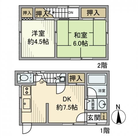 八広戸建の物件間取画像