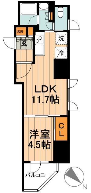 パークアクシス小伝馬町の物件間取画像