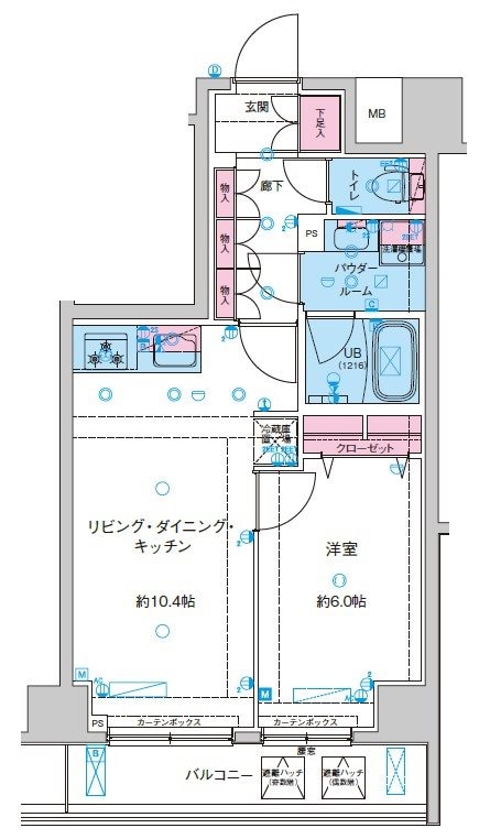 GENOVIA鐘ヶ淵の物件間取画像