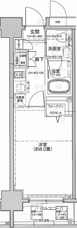 J・ワザック両国の物件間取画像