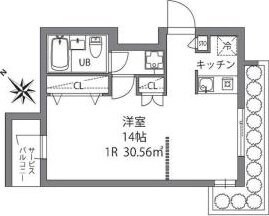 プラティーク門前仲町の物件間取画像